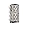 Z-Lite Harden Wall Sconce, 2-Light, 8 In.W x 4.5 In.L x 14.75 In.H, Matte Black/White 1948-2S-MB - alternate 2